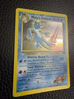 Misty's Golduck 12/132 Gym Challenge Holo Rare - Vintage Pokemon TCG LP/NM 2000 - Image 3