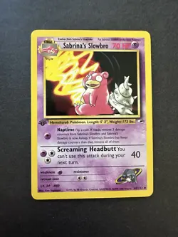 Pokemon Gym Heroes 1st Edition Sabrina’s Slowbro 60/132 - Image 1