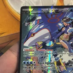 Double Crisis 2015 Team Aqua's Kyogre EX 6/34 Holo - Foil Fire Pokemon TCG - Image 3
