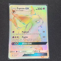 Espeon GX - 152/149 - Secret Rare - Sun & Moon Base - Pokemon Card - NM/M - Image 1