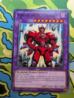 Vision HERO Trinity BLC1-EN099 1st Edition YuGiOh TCG Card - Image 1