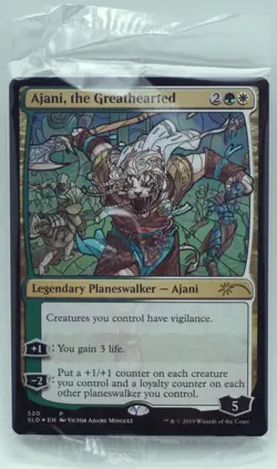 Ajani, the Greathearted NM MTG Secret Lair Drop Series Foil Stained Glass - Image 1