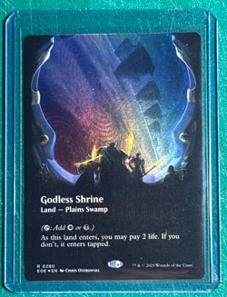 MTG Edge of Eternities (Borderless Viewport Foil) Godless Shrine EOE#280 - Image 1