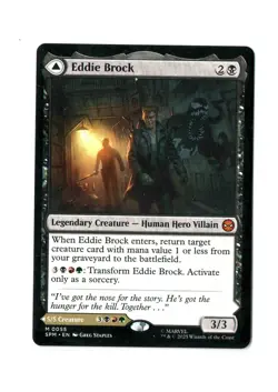 Eddie Brock / Venom, Lethal Protector - MTG Marvel Spider-Man - Mythic - 0055 NM - Image 1