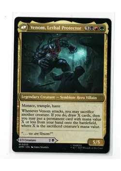 Eddie Brock / Venom, Lethal Protector - MTG Marvel Spider-Man - Mythic - 0055 NM - Image 2