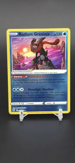 Pokemon TCG Card Radiant Greninja #046/189 Astral Radiance Ultra Rare Holo NM - Image 1