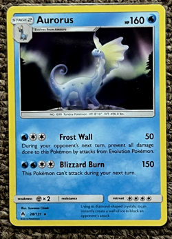 AURORUS 28/131 HOLO FORBIDDEN LIGHT POKEMON CARD NM - Image 1