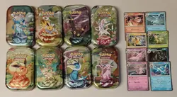 Pokemon TCG: Prismatic Evolutions - 8x Cosmos Promo Cards + Opened Mini Tins - Image 1