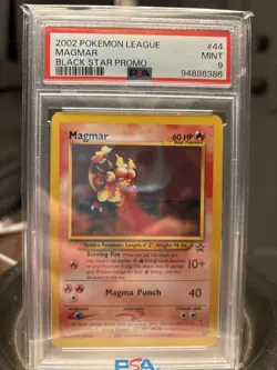 Magmar #44 WOTC 2002 Pokemon League Black Star Promo PSA 9 Mint - Image 1