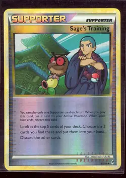 Pokemon SAGE'S TRAINING 85/95 HGSS Call of Legends - REVERSE HOLO - NEAR MINT - Image 1