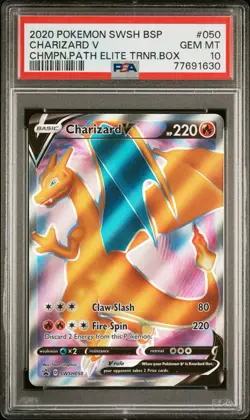 Pokemon Charizard V SWSH050 Champion's Path Sword & Shield Promo Holo PSA 10 - Image 1