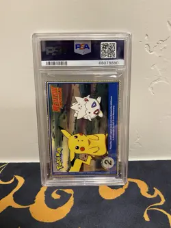 1999 Pokemon Burger King Pikachu #25 Perforated Card NM PSA 8 Vintage - Image 2