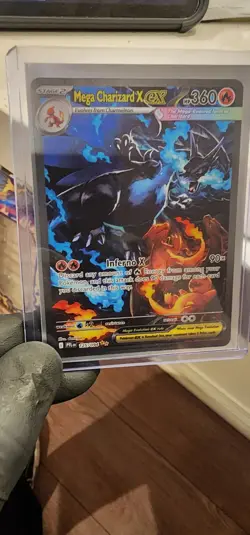 Mega Charizard X EX SIR 125/094 Phantasmal Flames English Full Art Mint Pokemon - Image 1