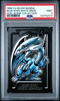 1999 YU-GI-OH! BANDAI DUEL SCENE COLL BLUE-EYES WHITE DRAGON PSA 9 - Image 1