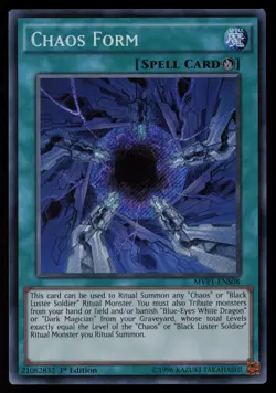 Yugioh Chaos Form MVP1-ENS08 1st Edition Secret Rare NM - Image 1