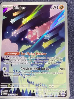 Pokemon TCG Minior Card 201/182 Paradox Rift Holo Illustration Rare NM Condition - Image 3