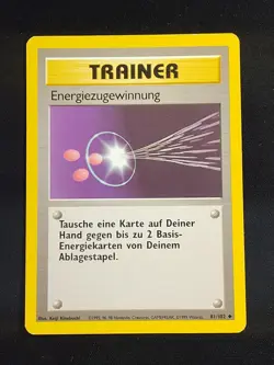 Pokemon Cards Base Set German1st Edition Energy Retrieval 81/102 NM - Image 1