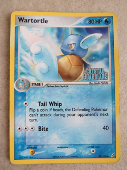 POKEMON TCG 2006 WARTORTLE EX CRYSTAL GUARDIANS 63/100 STAMPED HOLO CARD - Image 1