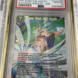 hyper rush ssb vegito bt3-063 spr psa 10 dragon ball super card game dbs bgs 10 - Image 5