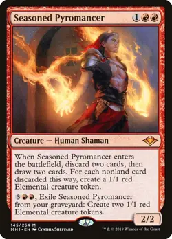 1 Seasoned Pyromancer LP Lightly Played Modern Horizons MH1 Magic the Gathering - Image 1