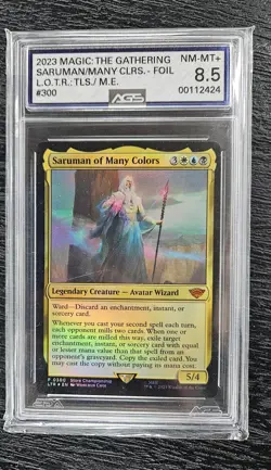 2023 MTG Magic LoTR P 0300 Saurman of Many Colors FOIL Graded - Image 1