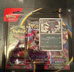 Pokemon TCG Mega Evolution Phantasmal Flames Triple Blister Pack New and Sealed - Image 1