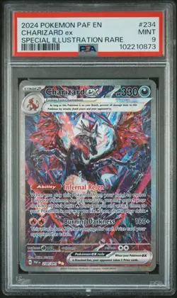 Pokemon Charizard ex 234/091 Paldean Fates Graded PSA 9 - Image 1