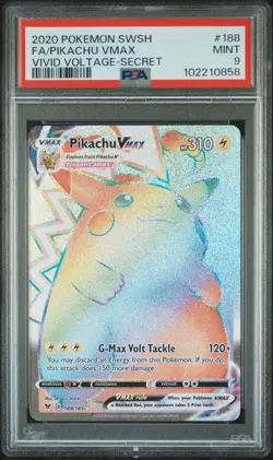 Pokemon Pikachu Vmax 188/185 Vivid Voltage Graded PSA 9 - Image 1