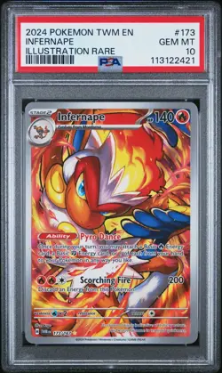 Pokemon Infernape 173/167 Twilight Masquerade Graded PSA 10 - Image 1