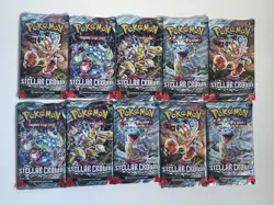 Pokemon TCG Stellar Crown 10 Booster Packs - Image 1