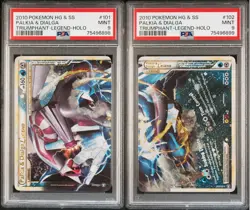 Pokemon Palkia & Dialga Legend 101/102 102/102 BOth Pieces Graded PSA 9/9 - Image 1