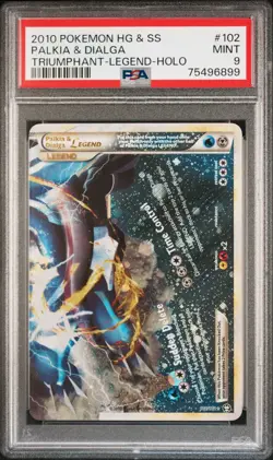Pokemon Palkia & Dialga Legend 101/102 102/102 BOth Pieces Graded PSA 9/9 - Image 4