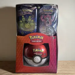 Pokemon TCG Paldean Fates 2 Mini Tins And Pokeball Box Factory Sealed - Image 1