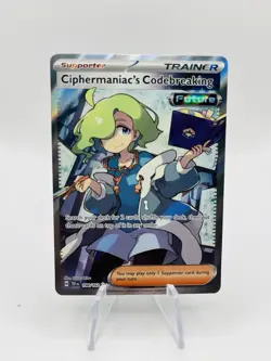 Pokemon TCG Ciphermaniac's Codebreaking 198/162 Temporal Forces Full Art Trainer - Image 1