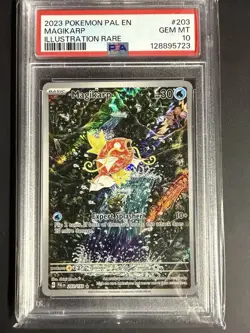 2023 POKEMON PORTUGUESE PAL PT-PALDEA EVOLVED ILLUSTRATION RARE MAGIKARP PSA 10 - Image 1