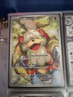 Pokemon TCG Hisuian Growlithe Twilight Masquerade IR 181/167 - Image 1