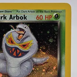 🌀 Swirl Pokemon TCG Team Rocket Dark Arbok Unlimited Holo Rare 2/82 Near Mint M - Image 3