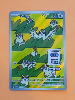 Pokemon Scarlet & Violet Obsidian Flames Pidgey 207/197 Illustration Rare - Image 1
