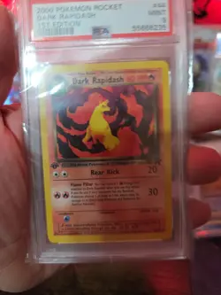 2000 POKEMON ROCKET #44 DARK RAPIDASH 1ST EDITION PSA MINT 9 - Image 3