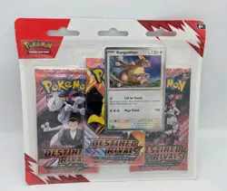 Pokemon TCG: Scarlet & Violet Destined Rivals 3 Pack Triple Blister Kangaskhan - Image 1