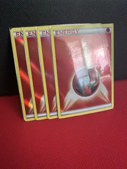 Pokemon TCG 4x Fire Energy - Holo 2013 NM/M - Image 2