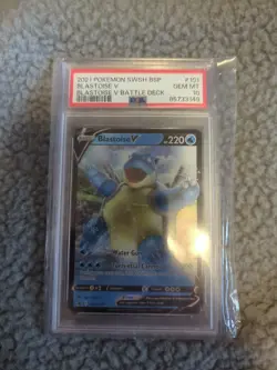 2021 Pokemon SWSH BSP Blastoise V Blastoise V Battle Deck PSA 10 GEM MT Eng Ver - Image 1