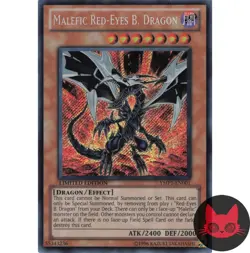 Yugioh Malefic Red-Eyes Black Dragon YMP1-EN001 Secret Rare Limited Edition LP - Image 1