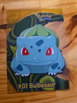 2000 TOPPS Pokemon #01 Bulbasaur PC2 TV Animation CLEAR see-through Card - Image 1