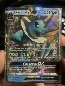 Vaporeon GX SM172 NM Holofoil Promo Rare Pokemon Card - Image 1
