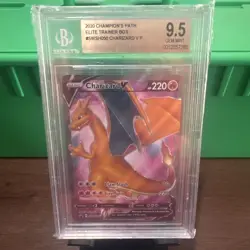 Charizard V SWSH050 SWSH: Sword & Shield Promo Cards Holo BGS 9.5/ PSA 10 - Image 1