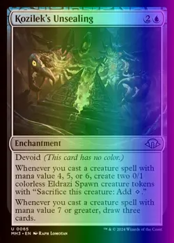 MTG Magic the Gathering Kozilek's Unsealing (65/703) Modern Horizons 3 LP FOIL - Image 1