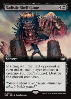 MTG Sadistic Shell Game (53/402) Duskmourn House of Horror Commander NM - Image 1