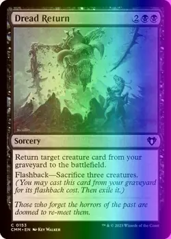 MTG Magic the Gathering Dread Return (153/1173) Commander Masters LP FOIL - Image 1
