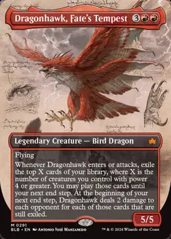 MTG Magic the Gathering Dragonhawk, Fate's Tempest (291/427) Bloomburrow NM - Image 1